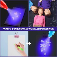 Dazspirit 7Pcs Invisible Ink Pens With Uv Light Party Favors For Boys And Girls Detective Magic Pen Disappearing Ink Pen For Ki