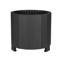 Titus Commercial Grade 19.5 Inch Smokeless Outdoor Firepit  Natural Wood Burning Portable Fire Pit With Waterproof Cover  Black