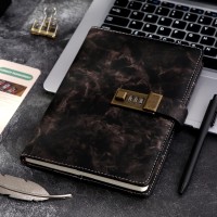 Cagie Marble Diary With Lock For Girls Waterproof Journal With Lock 192 Pages Secret Women Locked Diary With Pen Password Lock