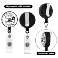 Tenare 3 Pieces Halloween Xray Badge Reel Retractable Radiology Tech Gifts Day Of Dead Badge Reel Holder Bones Skeleton Skull Ch