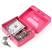 Small Cash Box With Lock And Slot  Decaller Locking Money Box  Metal Coin Piggy Bank For Adults And Kids