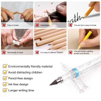 Ainiv Inkless Pencil 3Pcs Infinity Pencil Everlasting Pencil With Extra 3 Replaceable Nibs Starry Infinite Pencil Forever Penc