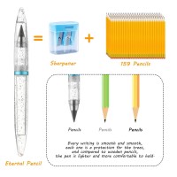 Ainiv Inkless Pencil 3Pcs Infinity Pencil Everlasting Pencil With Extra 3 Replaceable Nibs Starry Infinite Pencil Forever Penc