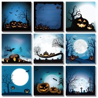 9 Pieces Halloween Sticky Note Halloween Spider Note Pads With Pumpkin Bat 450 Pieces Of Self Adhesive Removable Memo Pads 50 S