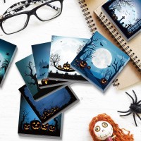 9 Pieces Halloween Sticky Note Halloween Spider Note Pads With Pumpkin Bat 450 Pieces Of Self Adhesive Removable Memo Pads 50 S