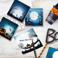 9 Pieces Halloween Sticky Note Halloween Spider Note Pads With Pumpkin Bat 450 Pieces Of Self Adhesive Removable Memo Pads 50 S