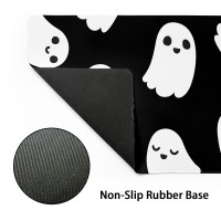 Halloween Cute Ghost Mouse Pad Kawaii Cartoon Spooky Funny Spirit Extended Desk Mat Nonslip Rubber Base Stitched Edge Large Xl