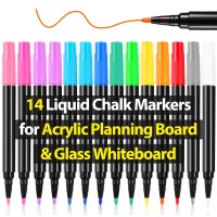 Liquid Chalk Markers For Acrylic Calendar Planning Board Clear Glass Dry Erase Board Whiteboard Window Mirror Christmas Hallowee