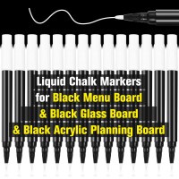 Liquid Chalk Markers White For Blackboard Wet Erase Marker For Black Glass Dry Erase Board Black Acrylic Planning Board Window M