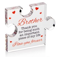 Brother Gifts Engraved Acrylic Block Puzzle Brother Gift 41 X 35 Inch Cool Brother Gifts From Sister Brother Birthday