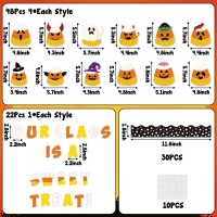 Cpicdn 110Pcs Halloween Candy Corn Bulletin Board Classroom Decoration Set Candy Corn Cutouts Name Tag Halloween Borders Trim Tr