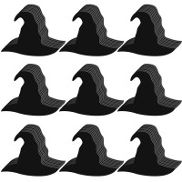 Geyee 100 Pcs Halloween Witch Hat Cutouts Halloween Paper Decorations Bulletin Board Classroom Decor Diy Witch Hat Cutouts Bulk