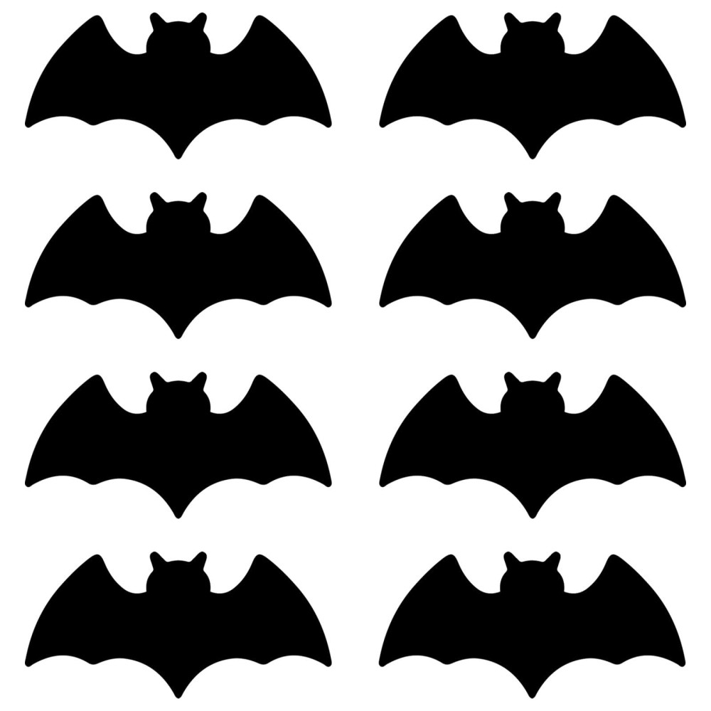 Geyee 100 Pcs Bat Cutouts Halloween Bat Single Color Cutouts Realistic Black Bat Paper Cutout For Halloween Classroom Bulletin B