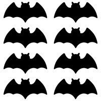 Geyee 100 Pcs Bat Cutouts Halloween Bat Single Color Cutouts Realistic Black Bat Paper Cutout For Halloween Classroom Bulletin B