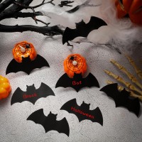 Geyee 100 Pcs Bat Cutouts Halloween Bat Single Color Cutouts Realistic Black Bat Paper Cutout For Halloween Classroom Bulletin B