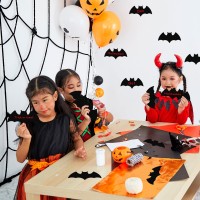 Geyee 100 Pcs Bat Cutouts Halloween Bat Single Color Cutouts Realistic Black Bat Paper Cutout For Halloween Classroom Bulletin B