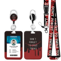 Onevenvi Halloween Lanyards For Id Badges Scary Smile Id Badge Holder With Lanyard Retractable Badge Holderreel Lanyard With I