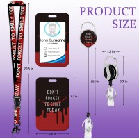 Onevenvi Halloween Lanyards For Id Badges Scary Smile Id Badge Holder With Lanyard Retractable Badge Holderreel Lanyard With I