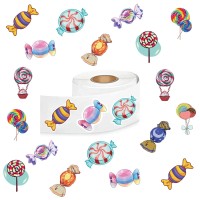 500 Pcs Candy Aesthetic Cute Round Seal Label Selfadhesive Stickers For Christmas Halloween Party Decorations For Scrapbooking