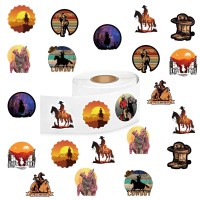 500 Pcs Cowboy Aesthetic Cute Round Seal Label Selfadhesive Stickers For Christmas Halloween Party Decorations For Scrapbooking