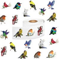 500 Pcs Bird Aesthetic Cute Round Seal Label Selfadhesive Stickers For Christmas Halloween Party Decorations For Scrapbooking E