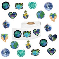 500 Pcs Global Warming Aesthetic Round Seal Label Selfadhesive Stickers For Christmas Halloween Party Decorations For Scrapbook