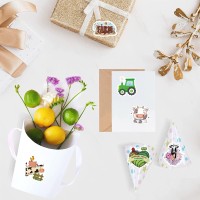 500 Pcs Farm Animals Aesthetic Cute Round Seal Label Selfadhesive Stickers For Christmas Halloween Party Decorations For Kid Te