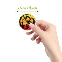 500 Pcs Go Fishing Aesthetic Round Seal Label Selfadhesive Stickers For Christmas Halloween Party Decorations For Scrapbooking