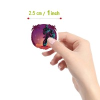 500 Pcs Motocross Aesthetic Cute Round Seal Label Selfadhesive Stickers For Christmas Halloween Party Decorations For Scrapbook