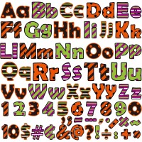 260Pcs Halloween Fall Letters Combo Pack Orange Bulletin Board Set For Classroom 4 Letter Alphabet Number Symbol Thanksgivin