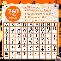 260Pcs Halloween Fall Letters Combo Pack Orange Bulletin Board Set For Classroom 4 Letter Alphabet Number Symbol Thanksgivin