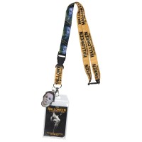 Halloween The Curse Of Michael Myers Lanyard Clear Id Badge Holder W 2 Metal Pendant