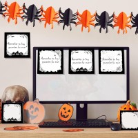 16 Pieces Halloween Sticky Note Halloween Spider Note Pads With Pumpkin Bat 480 Pieces Of Self Adhesive Removable Memo Pads 30