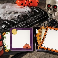 9 Pieces Halloween Sticky Note Selfadhesive Halloween Note Pads With Spider Pumpkin Bat Eyeball Halloween Memo Notes For Hallow