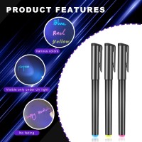 Daemson Invisible Ink Pen Spy Pen With 9 Pcs Mini Uv Led Keychain Flashlight Disappearing Ink Magic Pen With Black Light Marke