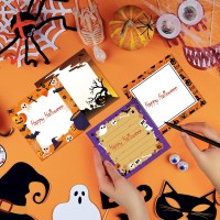 16 Pieces Halloween Sticky Note Selfadhesive Halloween Note Pads With Spider Pumpkin Bat Eyeball Halloween Memo Notes For Hallo