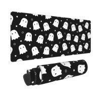 Cute Ghost Mouse Pad Xl 315 X 118 Inch Halloween Kawaii Spooky Funny Design Black White Gaming Mousepad Extended Large Laptop