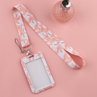 Beemorita Pink Id Lanyard Badge Holder Cute Ghost Keychain Lanyard For Girls Women Kids For Id Badge Keys Cool Aesthetic Hallo