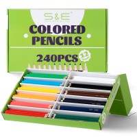 S E Teachers Edition Colored Pencils 240Pcs Coloring Pencils Set For Adults Kids Drawing Pencils For Sketch Woodcase Lead Pe