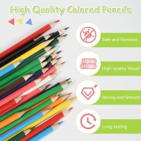 S E Teachers Edition Colored Pencils 240Pcs Coloring Pencils Set For Adults Kids Drawing Pencils For Sketch Woodcase Lead Pe