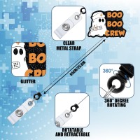 Halloween Boo Boo Crew Retractable Badge Reel With Id Clip Name Tag Card Gift For Nurses Doctor Medical Office Alligator Clip