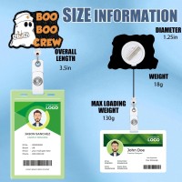 Halloween Boo Boo Crew Retractable Badge Reel With Id Clip Name Tag Card Gift For Nurses Doctor Medical Office Alligator Clip