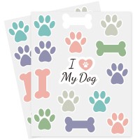 Starliboo Paw Print Stickers 15 Inch Dog Paw Stickers Colourful Dog Bone Stickers Clues Paw Print Stickers And Bear Paw Stic