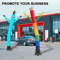 Mounto 10Ft Inflatable Dancer Waving Tube Man Puppet For Store Sign Rainbow