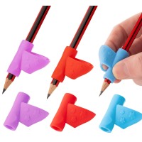 Stylo Pack Of 3 Pencil Grips For Kids Handwriting Perfect Pencil Holders For Kids Home Schooling And Preschool Writing Tools For