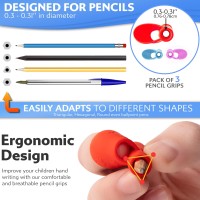 Stylo Pack Of 3 Pencil Grips For Kids Handwriting Perfect Pencil Holders For Kids Home Schooling And Preschool Writing Tools For