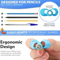 Stylo Pack Of 3 Pencil Grips For Kids Handwriting Perfect Pencil Holders For Kids Home Schooling And Preschool Writing Tools For