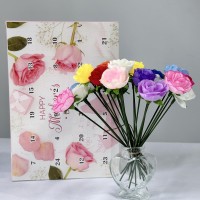 Yawthin Mothers Day False Flower Calendar Mothers Day Artificial Flowers Countdown Calendar 24 Days Different Rose Advent Cal