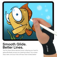 Prodraw Artist Glove For Ipad Drawing Tablet Sketching Two Three Finger Tap Right Or Left Hand Smallmedium