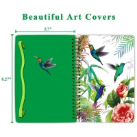 Dwiyittn Notebook For Teens And Kids - Hummingbird Design  5.7'' X 8.25'' Hardcover  Spiral Journal With 160 Lined Pages  Practical Gift For Birthday